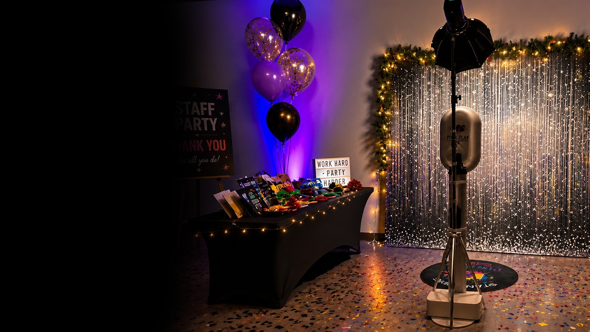 Staff holiday party photo booth Timmins — PixelPlay Photo Booth